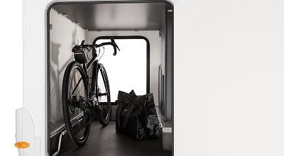 Rennrad in der Heckgarage des Etrusco Wohnmobils V6.8 SCF 