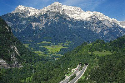 Tauern motorway in Austria 