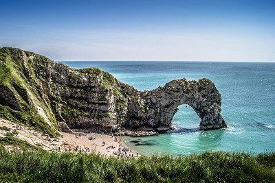 Felsentor Durdle Door an der Jurassic Coast in England