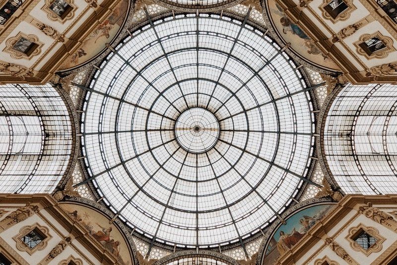 Ceiling of the Galleria Vittorio in Milan