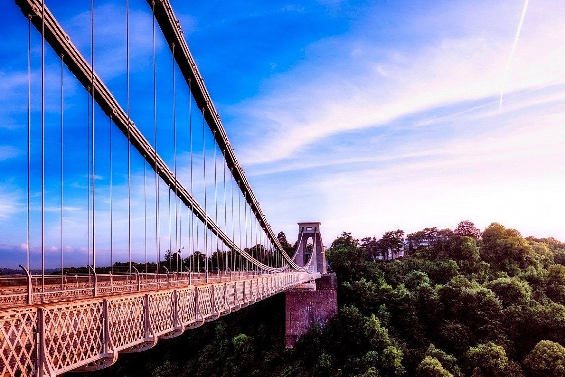 Ansicht Clifton Hängebrücke bei Bristol
