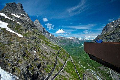 Trollstigen uitkijkplatform in Noorwegen