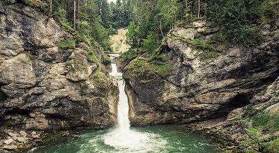Buchenegger Wasserfall bei Oberstaufen in Bayern 