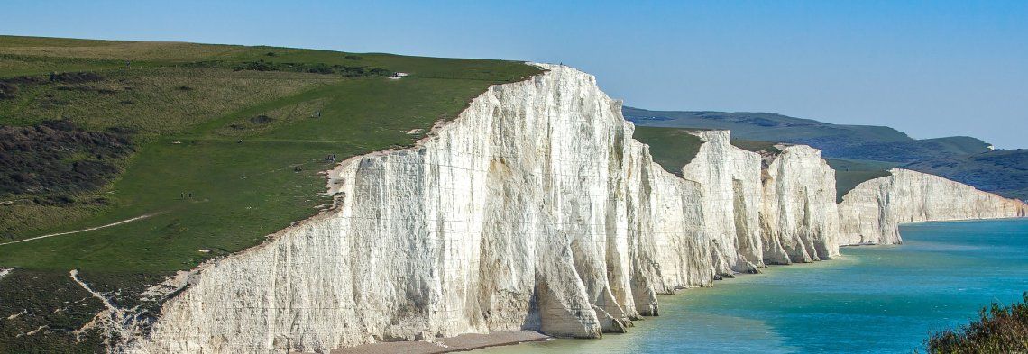 The Seven Sisters chalk cliffs, England
