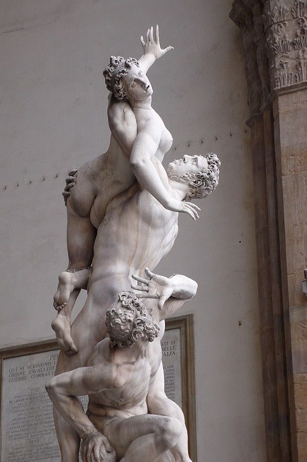 Skulptur Raub Sabinerin Giambologna in Florenz