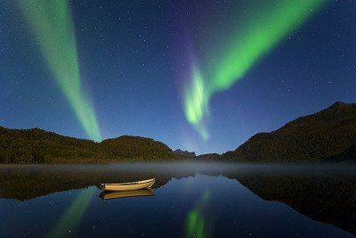 Nordlicht am Himmel über Vesteralen