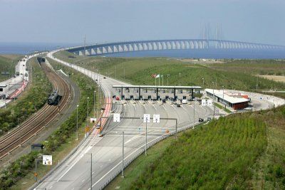 Mautstation Öresundbrücke Malmö-Lernacken