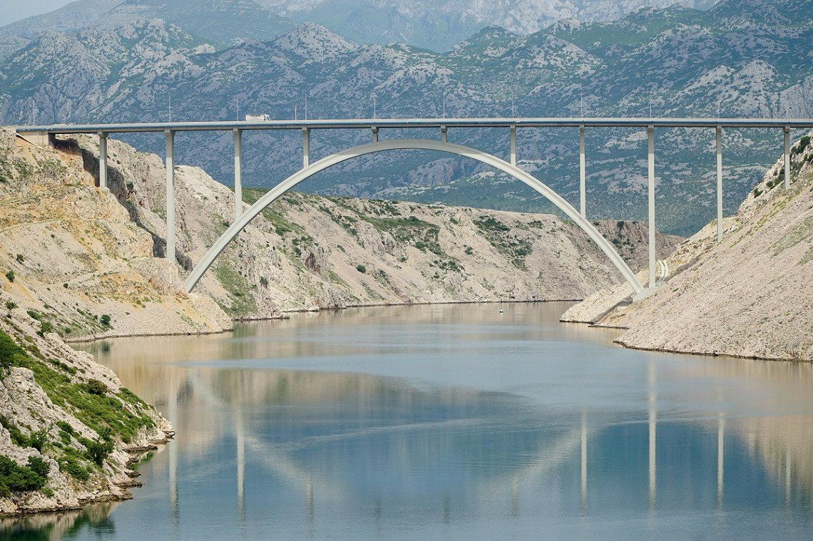 Maslenica motorway bridge in Croatia