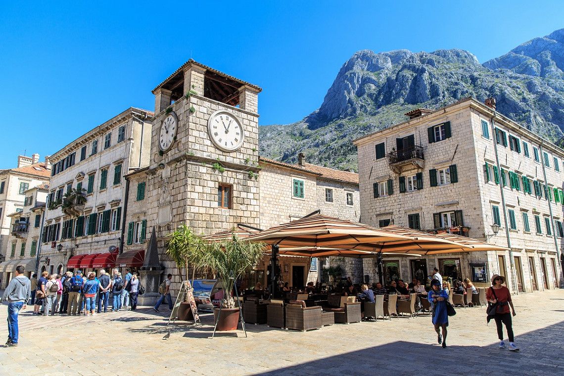 Historic buildings in the Old Town of Kotor