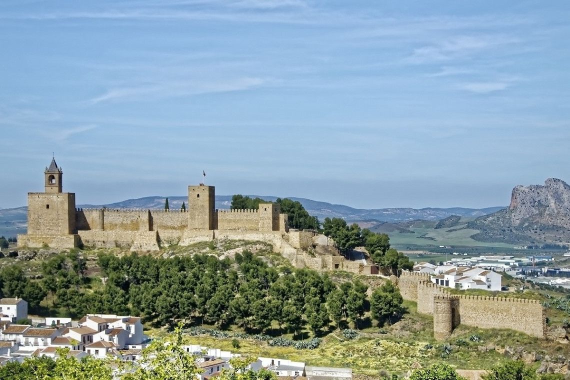 Maurische Burg oberhalb von Antequera in Andalusien
