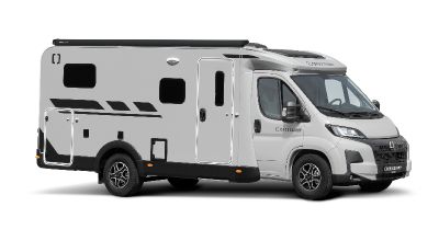 Crosscamp Wohnmobil seitlich von vorne gesehen - jetzt Details zum Wohnmobil bei Crosscamp ansehen