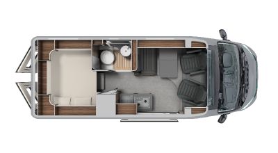 Grundriss des Laika Campervans Ecovip Performance 600