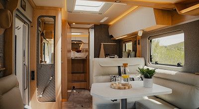 Blick durch das Innere im Hymer Wohnmobil B-ML BlackLine