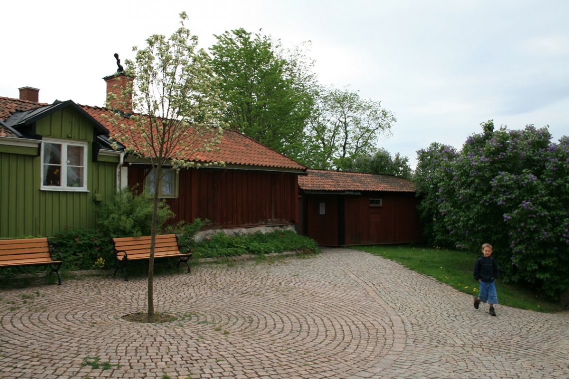 Old wooden houses Vimmerby Sweden