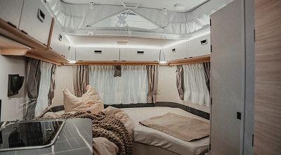 Einzelbetten im Eriba Wohnwagen Touring Silver Edition