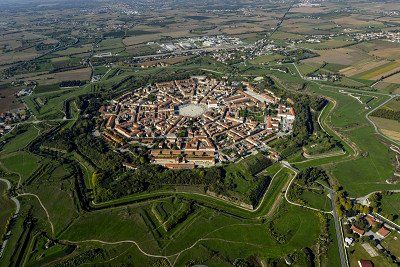 Stadt Palmanova von oben