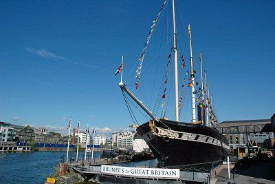 Schiff ss Great Britain von aussen in Bristol