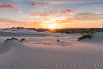 Denemarken Wanderduene Raabjerg Mile in de avond