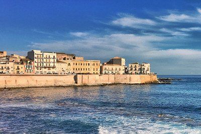 View of Syracuse from the sea, Sicily