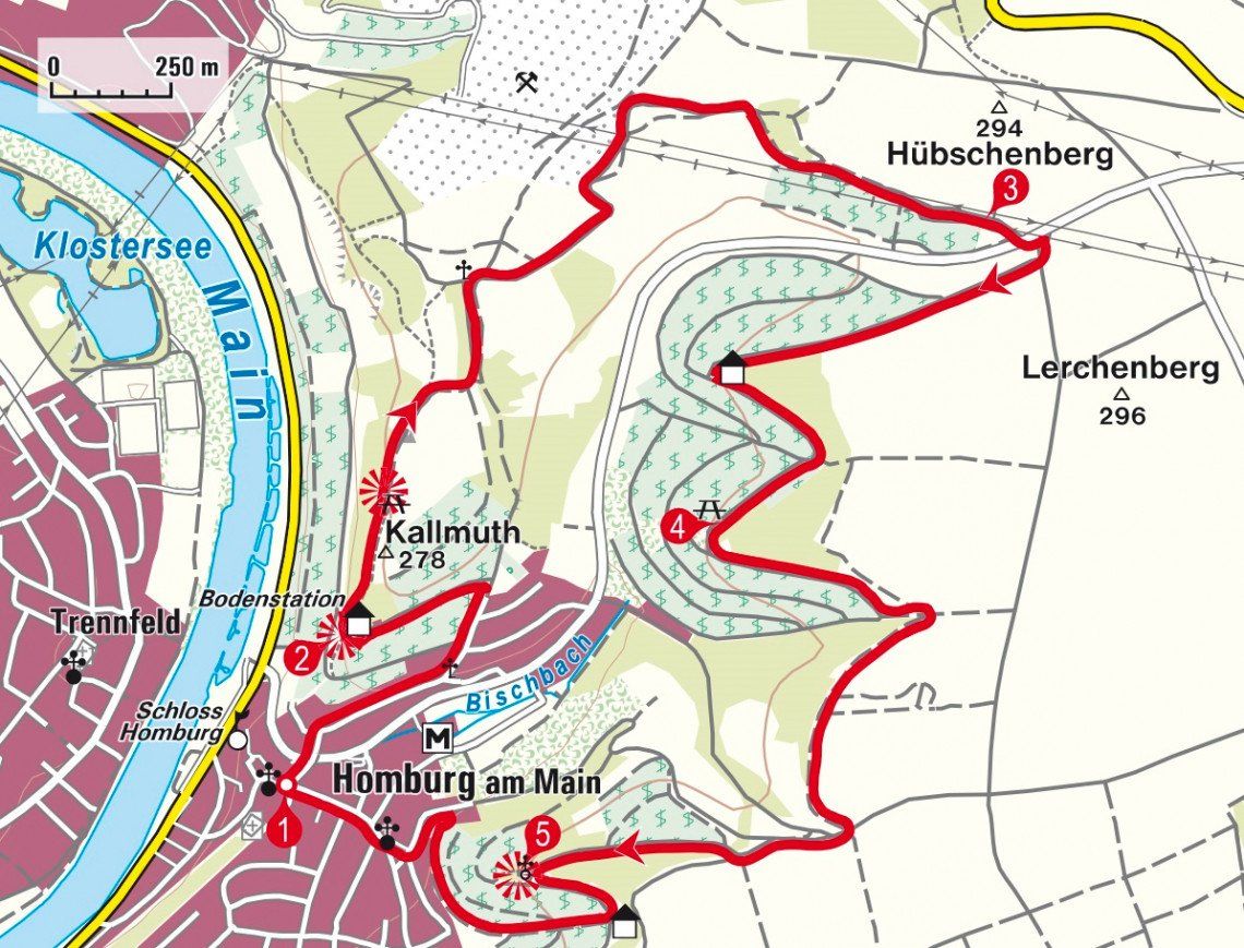 Karte der Rundwanderung auf den Kallmuth