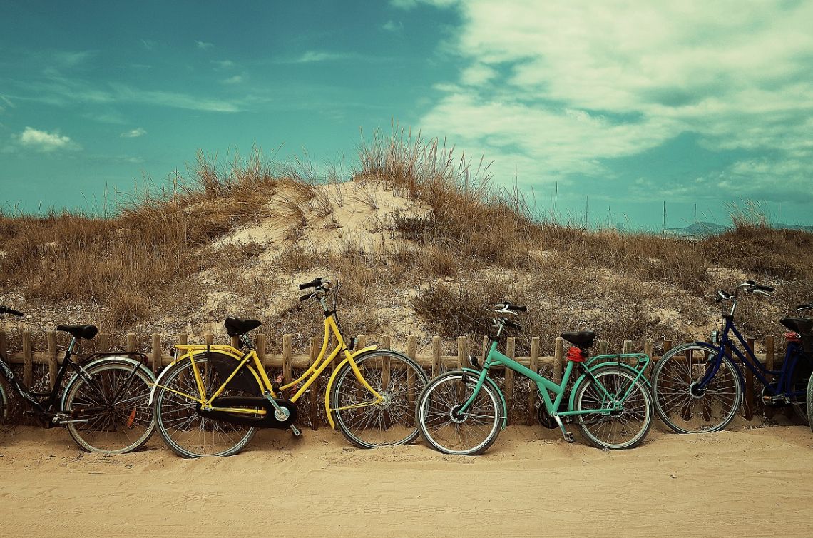 Bicycles on the beach