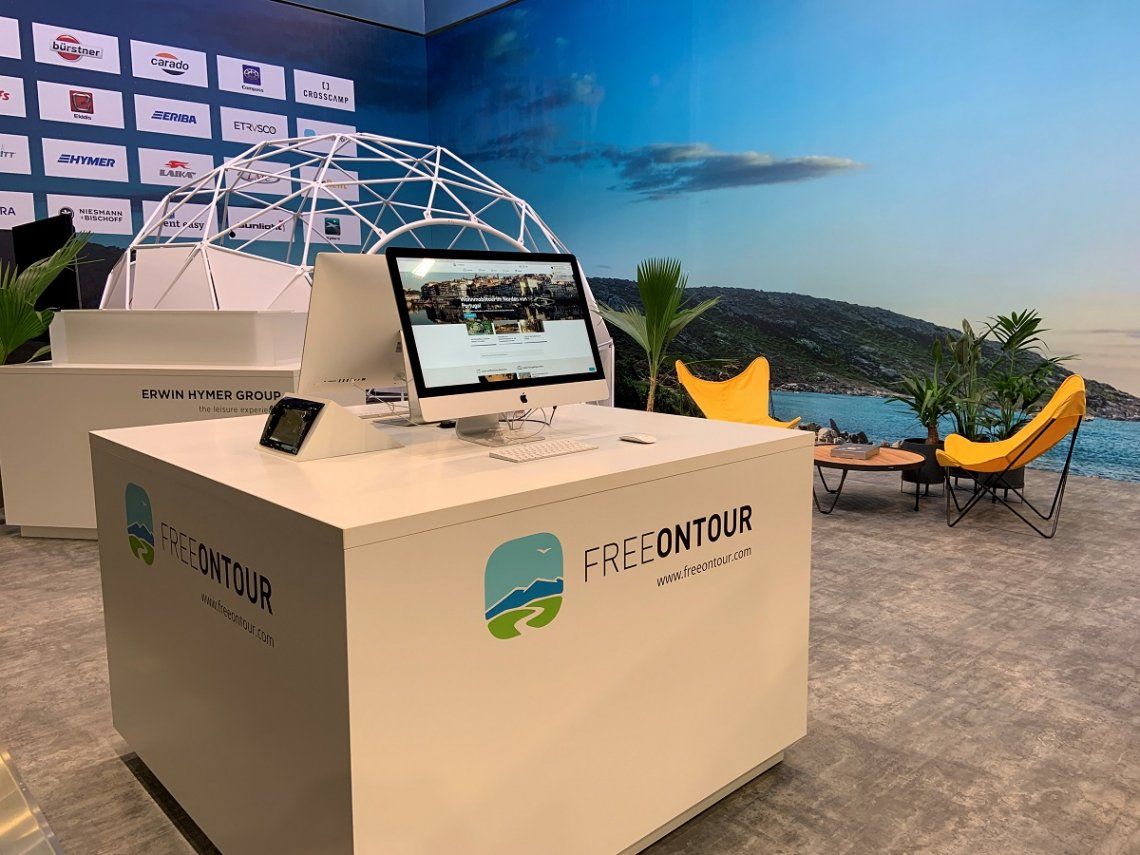 Freeontour am Messestand der Erwin Hymer Group