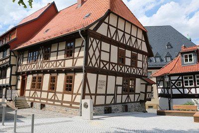 Aussenansicht Schiefes Haus in Wernigerode