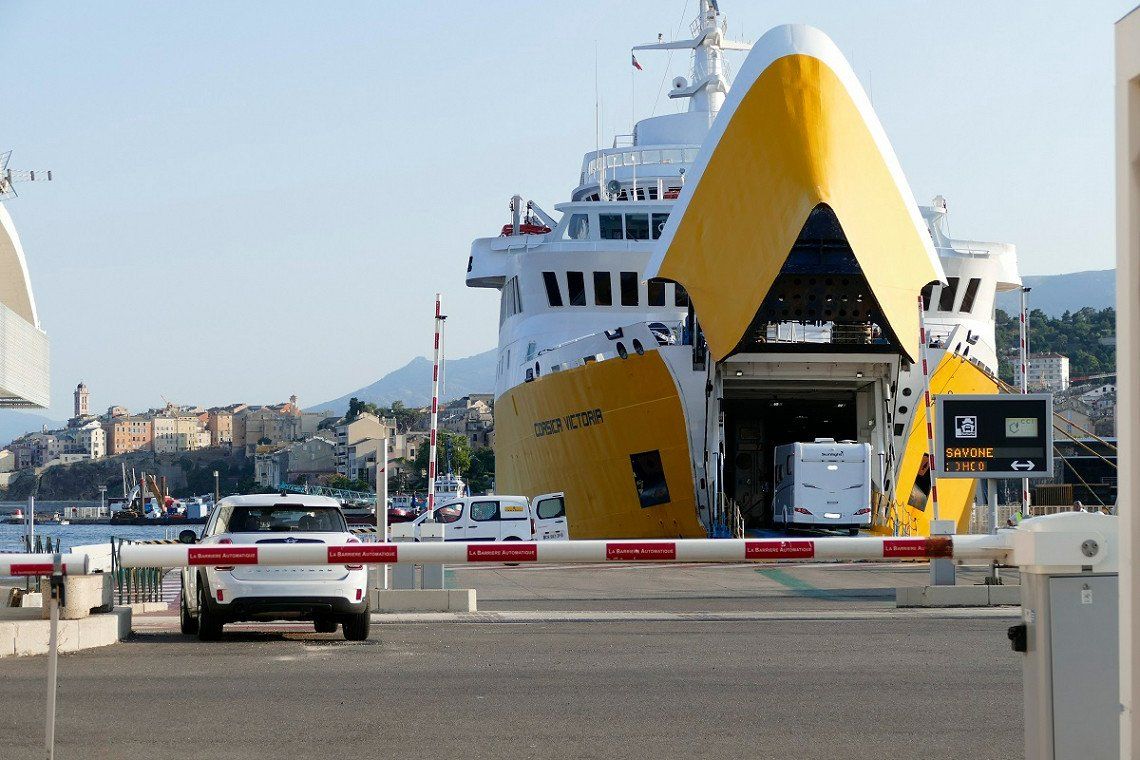 Ferry in the harbour of Corsica