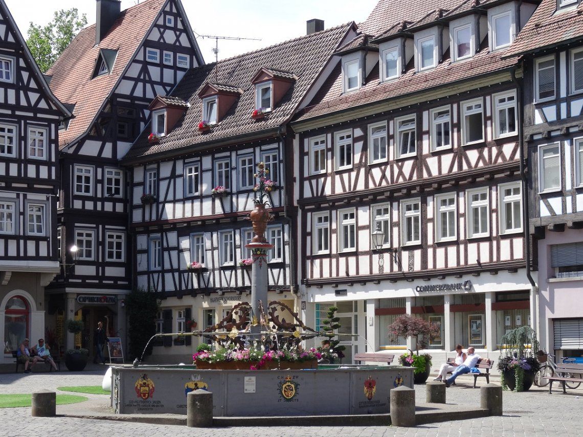 Fachwerkhäuser am Marktplatz von Schorndorf