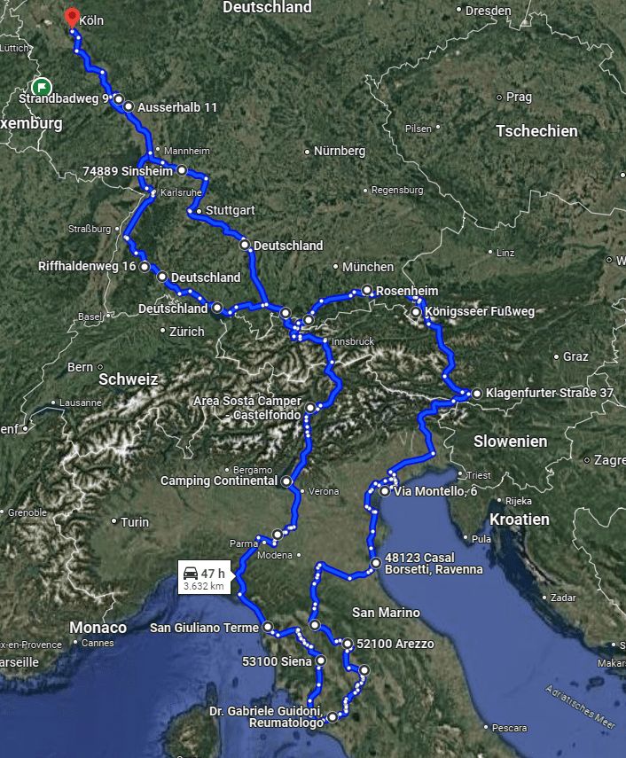 Germany, Italy and Tuscany (April-May 2025) (womo-esser.de)