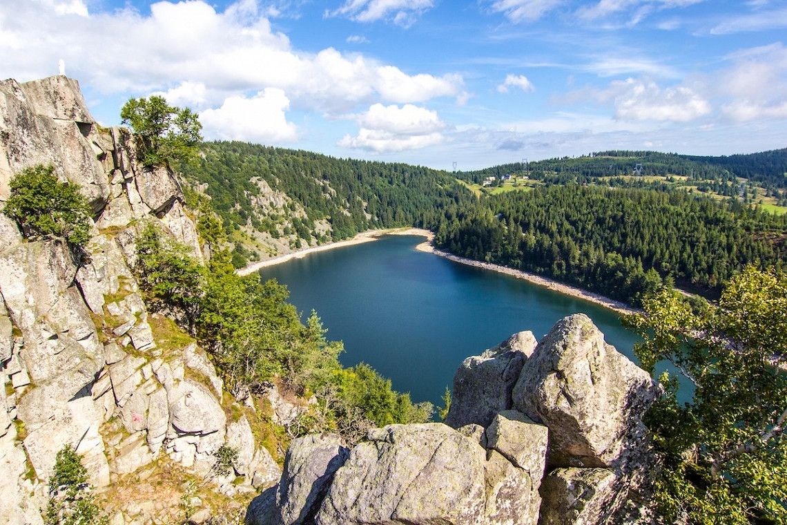 Blick von der Vogesenkammstraße auf den Lac Blanc