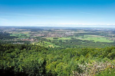 Blick vom Blasenberg über Thanheim und Bisingen