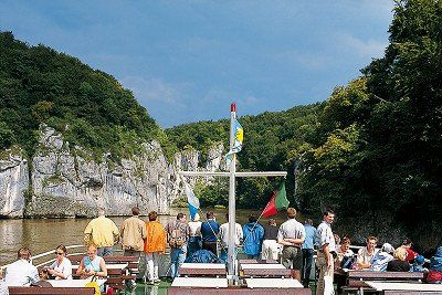 Weltenburger Enge vom Schiff aus gesehen