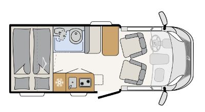 Grundriss Dethleffs Wohnmobil Just Van T1