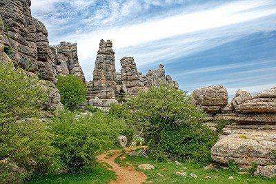 Rock formations in the El Torcal Natural Park