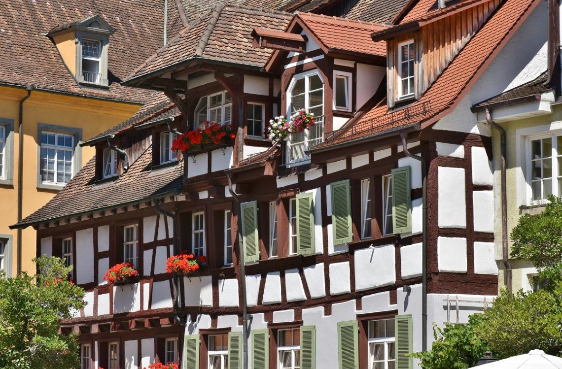 Historisches Fachwerkhaus in der Altstadt von Meersburg
