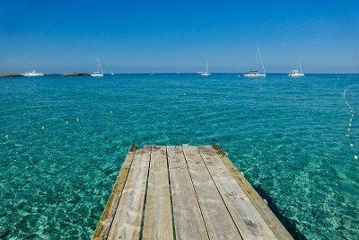 Sailing boats off the Pityusic Island