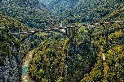 Đurđevića Bruecke über dem Tara Canyon