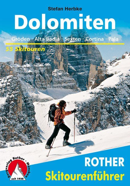 Titelbild des Rother Skitourenführers Dolomiten