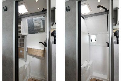 Schwenkbad im Crosscamp Campervan ELMNT