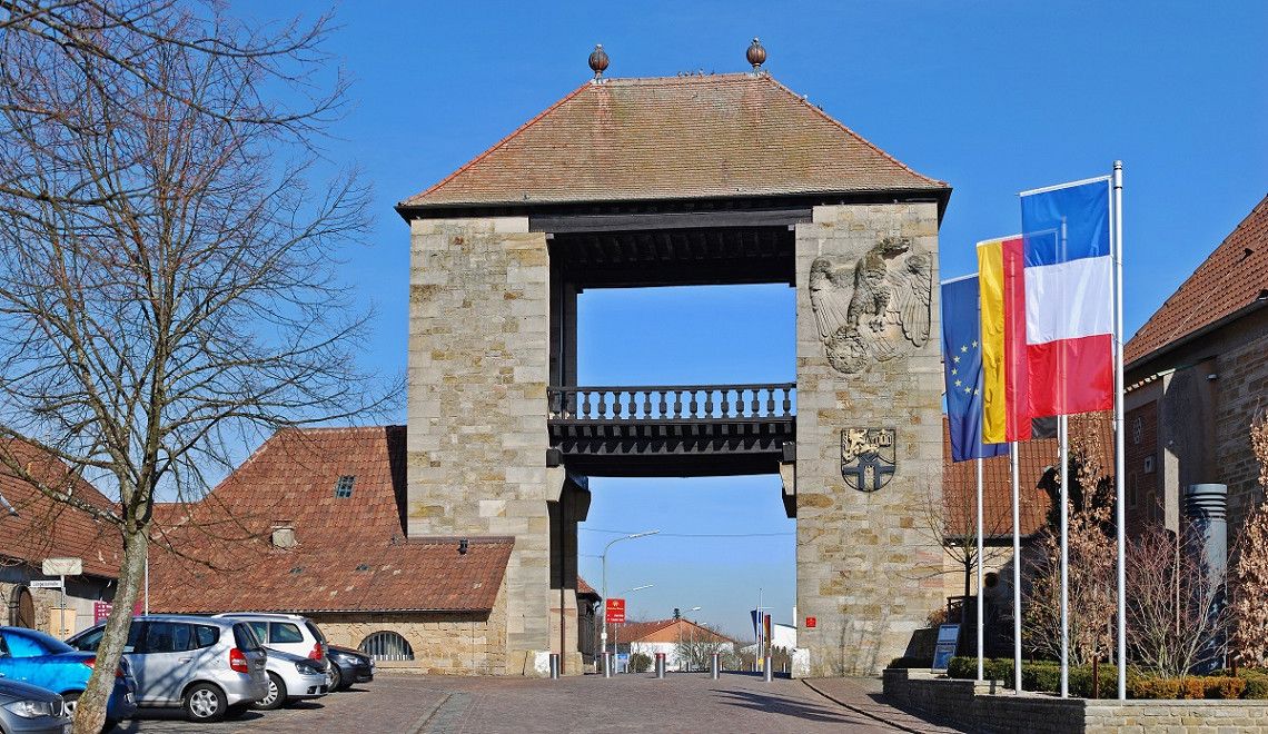 German wine gate in Schweigen-Rechtenbach