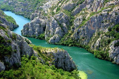 Schlucht und Fluss Krka in Kroatien