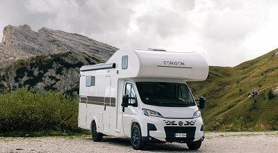 Corigon Alkoven Wohnmobil von aussen - mehr Infos gibt's auf der Corigon Website