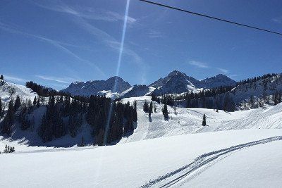 Winterlandschaft am Lofer abseits der Skipisten