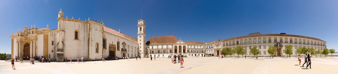Panorama van de Universität in Coimbra, Portugal
