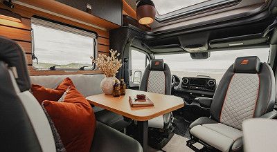 Fahrersitze in der Ledervariante Tallinn im Hymer Wohnmobil ML-T 580 CrossTrail