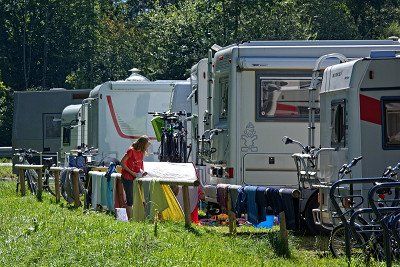 A fully occupied RV park