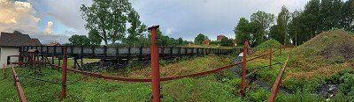 Wooden shaft pumping system in the former mining settlement of Pershyttan