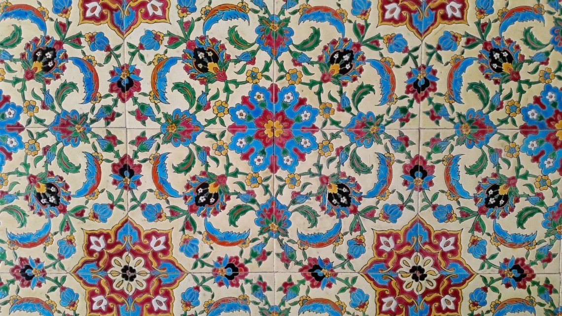 coloured spanish tiles