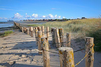 Blick auf Wittduen und den Faehrhafen